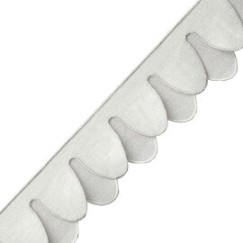 Ainsley Scalloped Border Trim by Samuel & Sons in Platinum