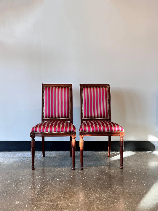 Striped Silk Chair