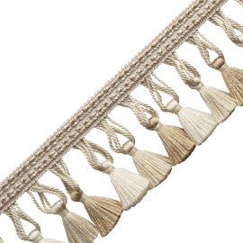 Katerina Tassel Fringe Trim by Samuel & Sons in Bisque