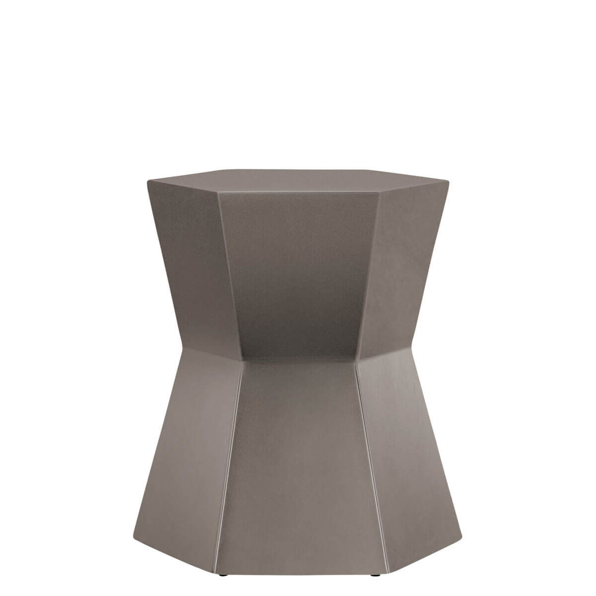Facet Aluminum Stool / Side Table 44 by JANUS et Cie in Mercury