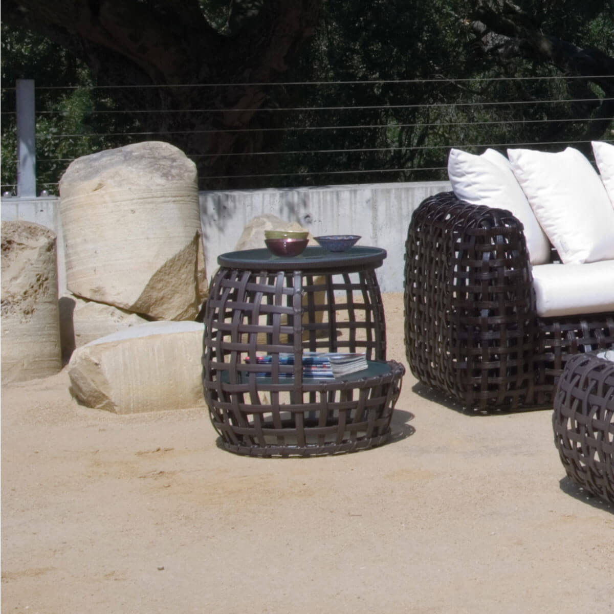 Matilda Side Table Round 56 by JANUS et Cie in Bleach