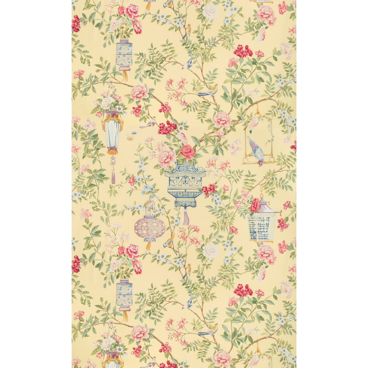 Jardin Fleuri Print Fabric by Brunschwig & Fils in Sun