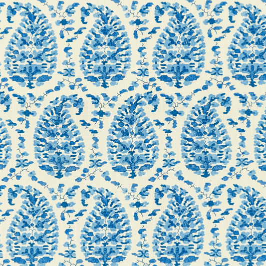 Rougier Print Fabric by Brunschwig & Fils in Blue