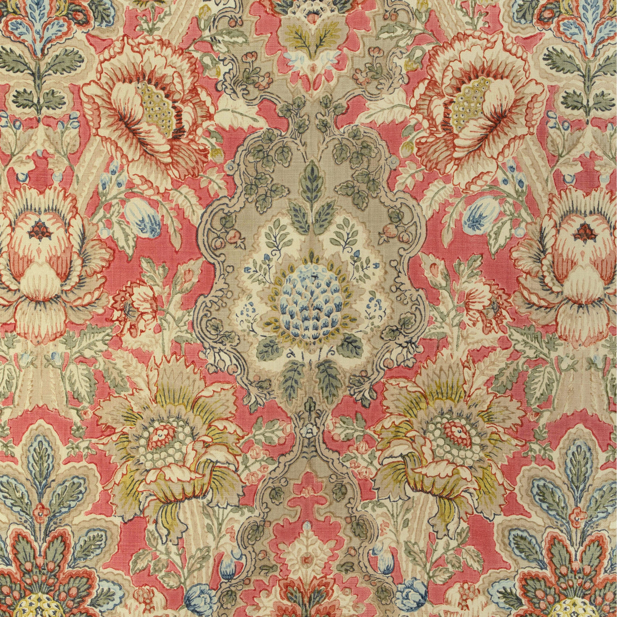 Carvallo Print Fabric by Brunschwig & Fils in Red