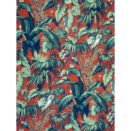 Feuillage Ii Fabric by Brunschwig & Fils in Rouge