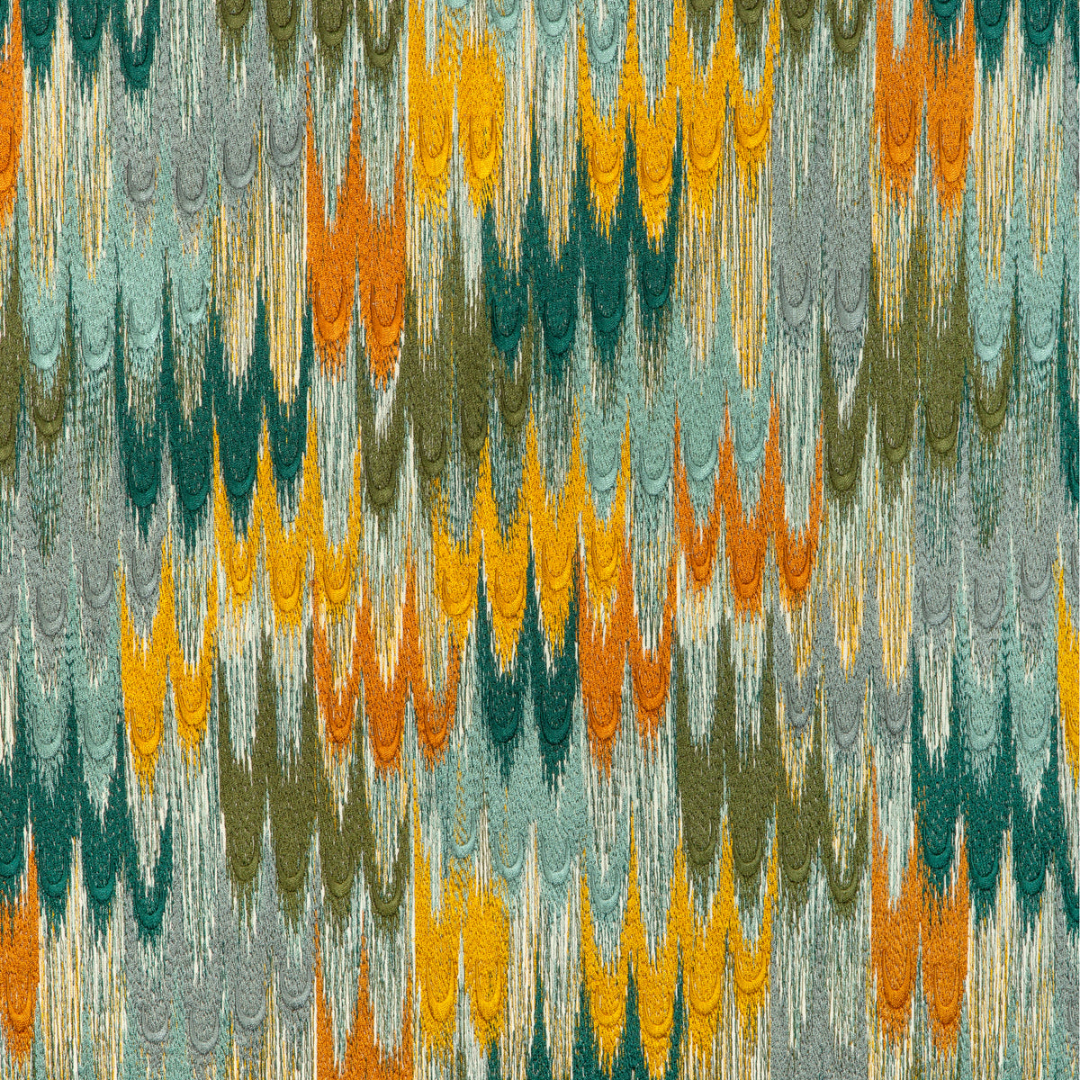 Duval Emb Fabric by Brunschwig & Fils in Teal/Topaz