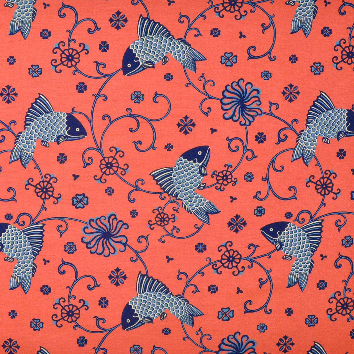 Oriental Fishes - Indigo
