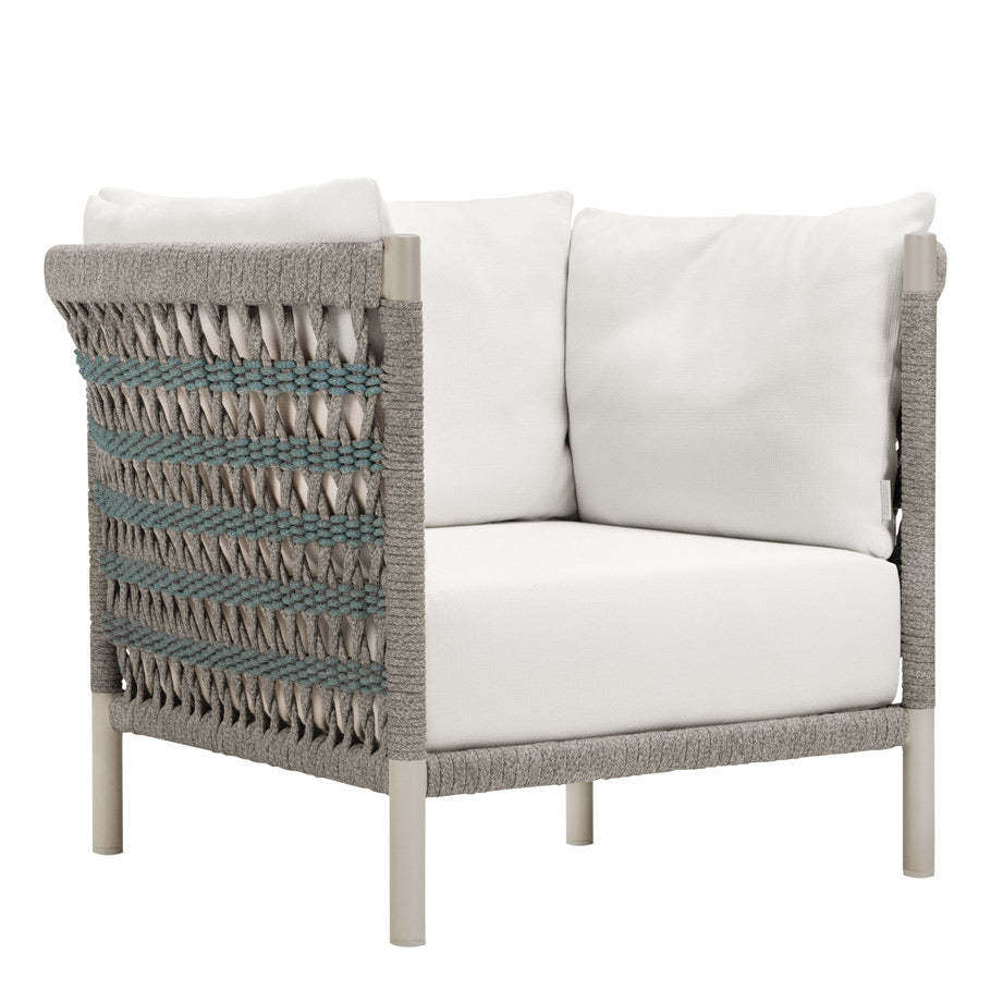 Anatra Lounge Chair by JANUS et Cie in Cadet/Cyan