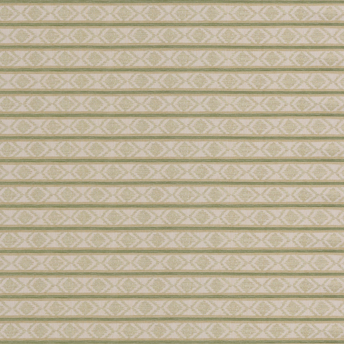 Burford Stripe Fabric by G P & J Baker in Green