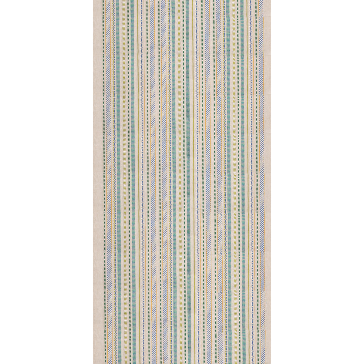 Tudor Stripe Fabric by G P & J Baker in Green/Blue