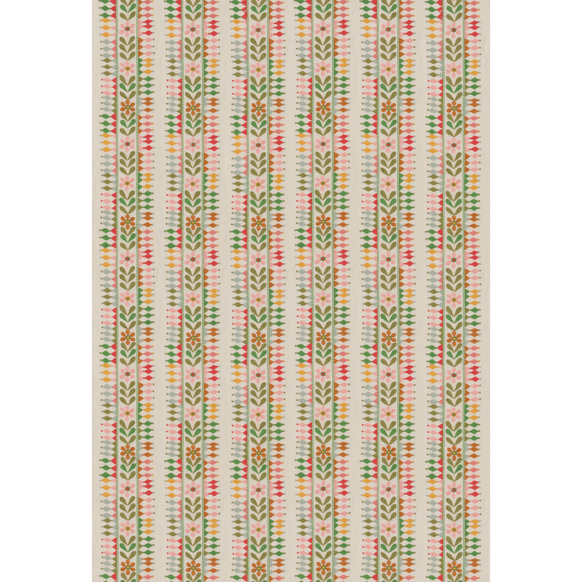 Flower Pot Fabric by G P & J Baker in Green