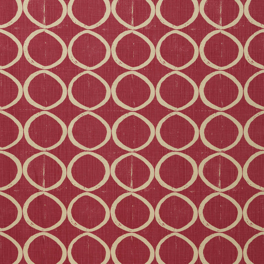 Circles Fabric by Lee Jofa in Berry