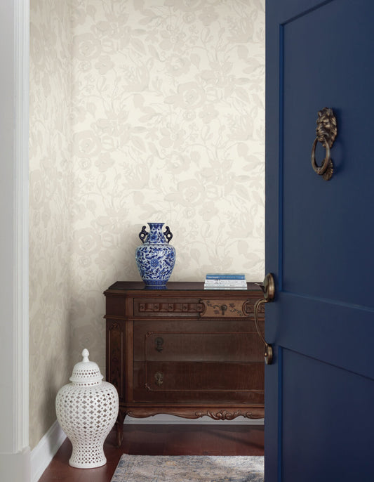 Brushstroke Floral Wallpaper