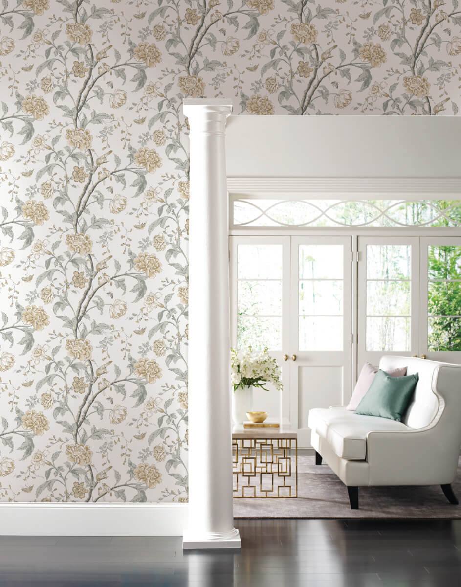 Teahouse Floral Wallpaper