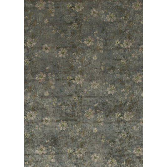 Queen's Garden Velvet Fabric by G P & J Baker in Verdigris