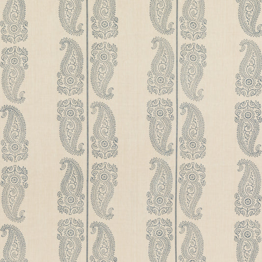 Cromer Paisley Fabric by G P & J Baker in Indigo