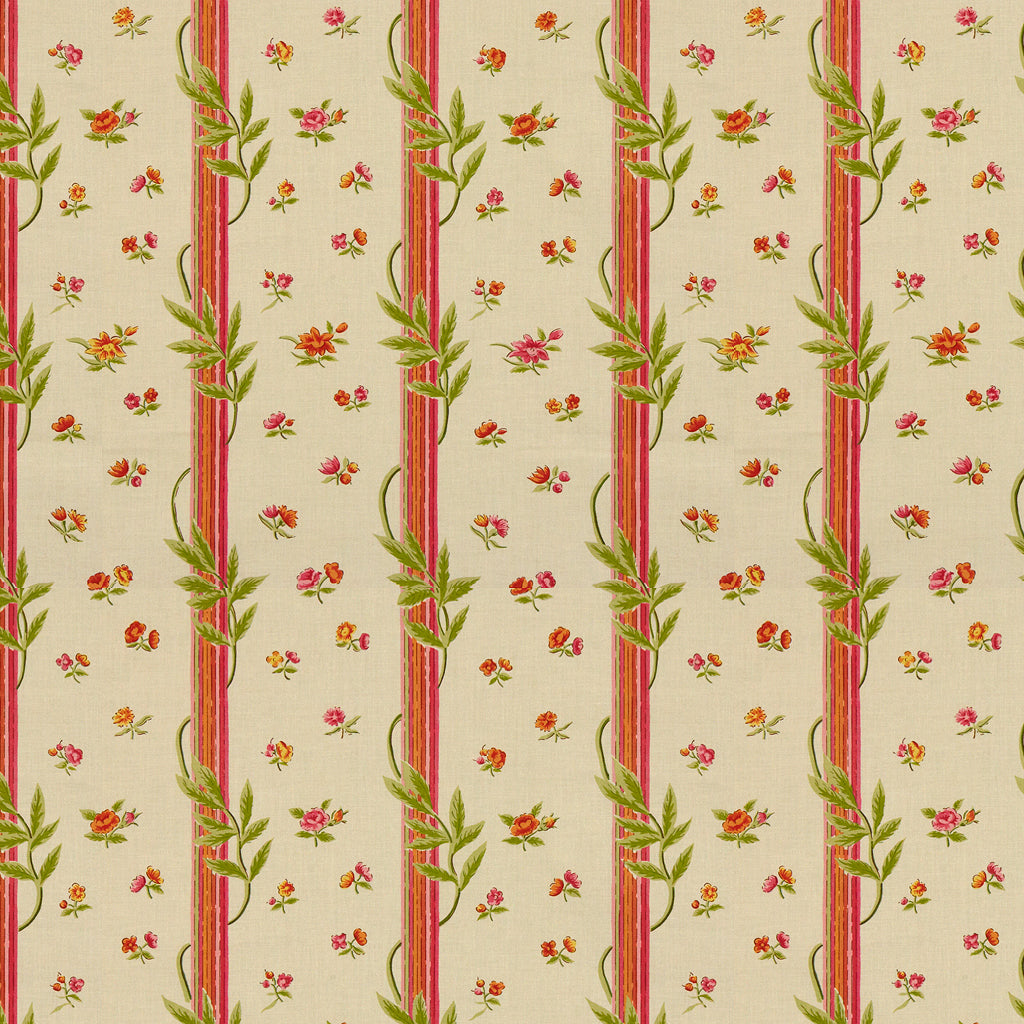 Les Pampres Fabric by Brunschwig & Fils in Rose/Mandarin