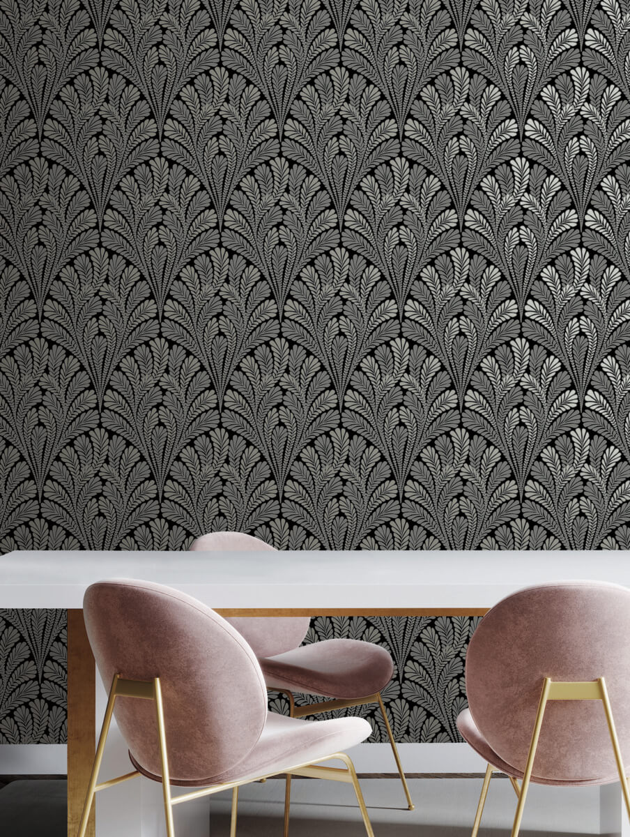 Shell Damask Wallpaper