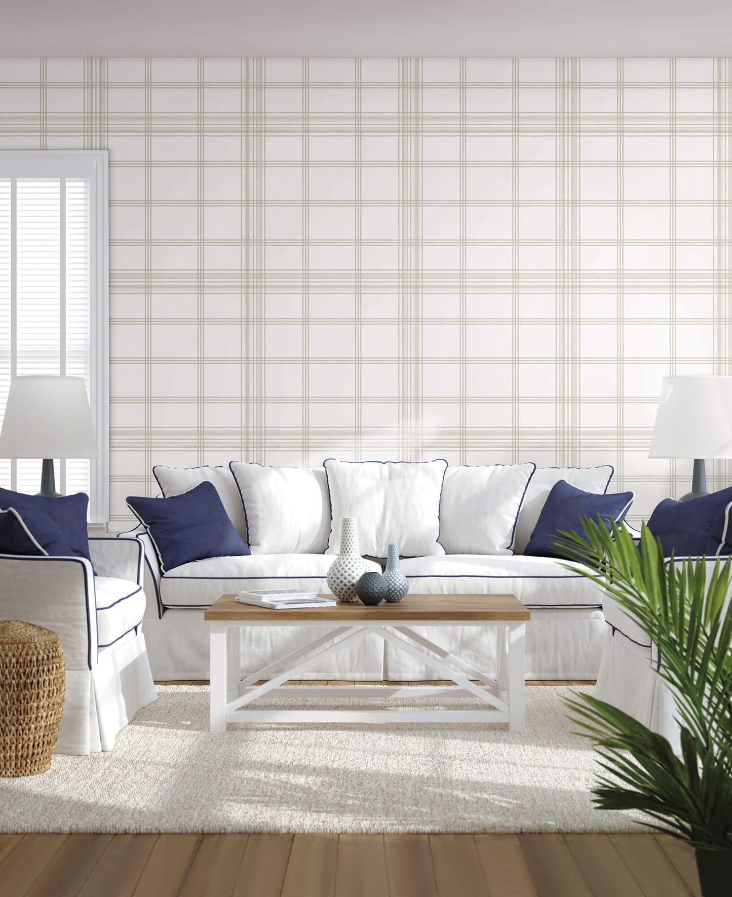 Charter Plaid Wallpaper
