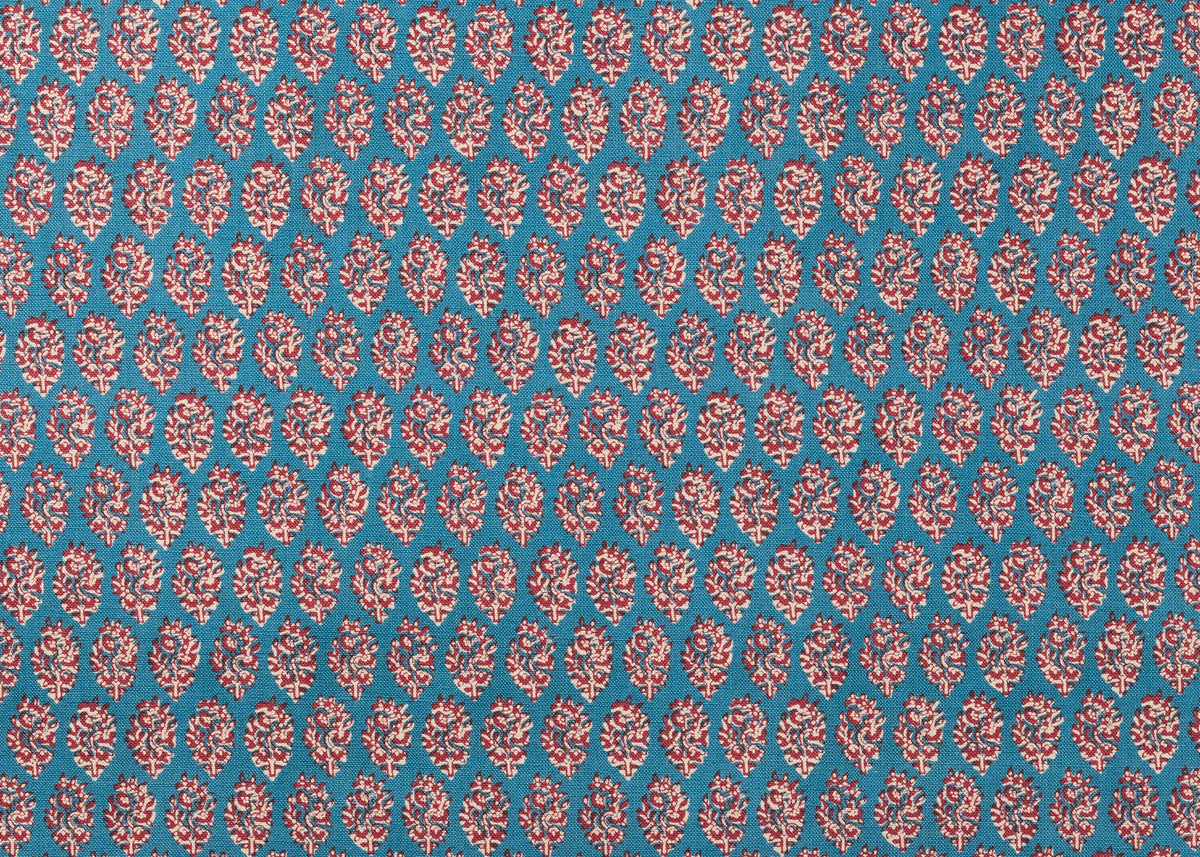 Susa Paisley Fabric by Carolina Irving in Lapis/Currant
