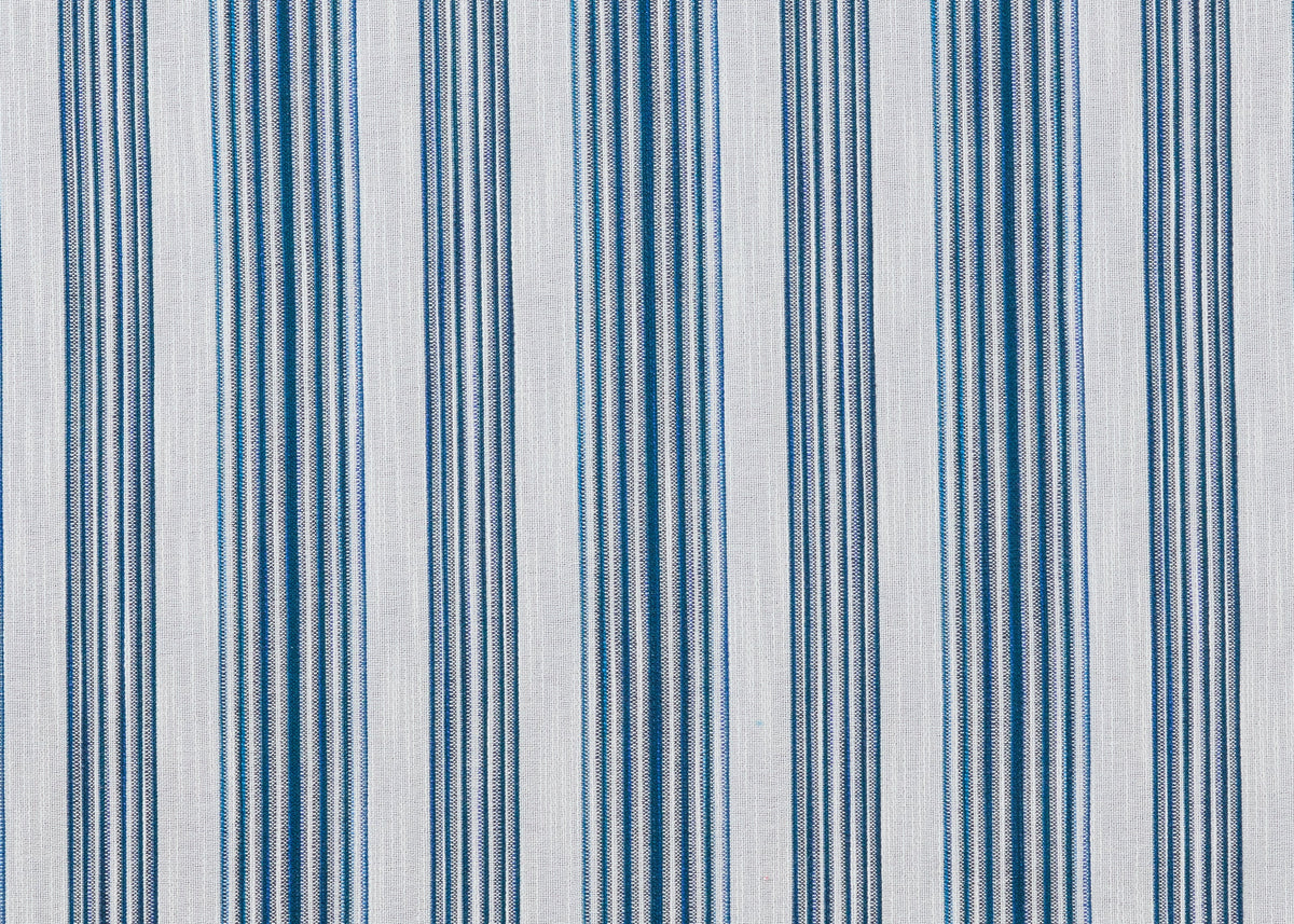 Tent Stripe Fabric by Carolina Irving in Indigo
