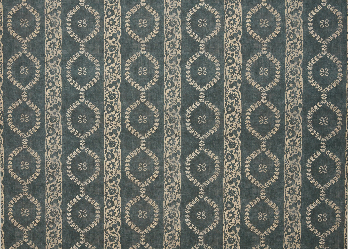 Daphne Fabric by Carolina Irving in Iznik Blue