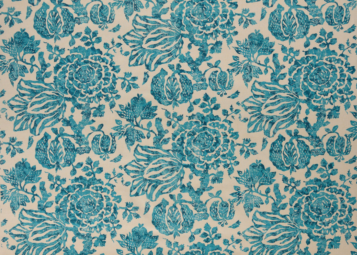 Exotic Bloom Fabric by Carolina Irving in Delft