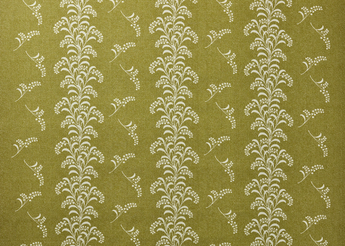 Mimosa Vine Fabric by Carolina Irving in Green