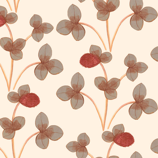 Chintz Constance Wallpaper by Ottoline in Ochre Red