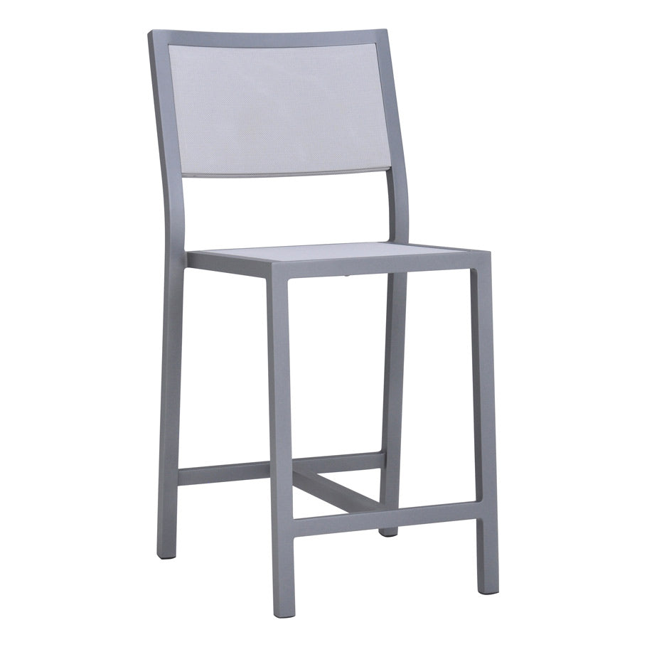 Duo Mesh Counter Stool by JANUS et Cie in Graphite/Pewter