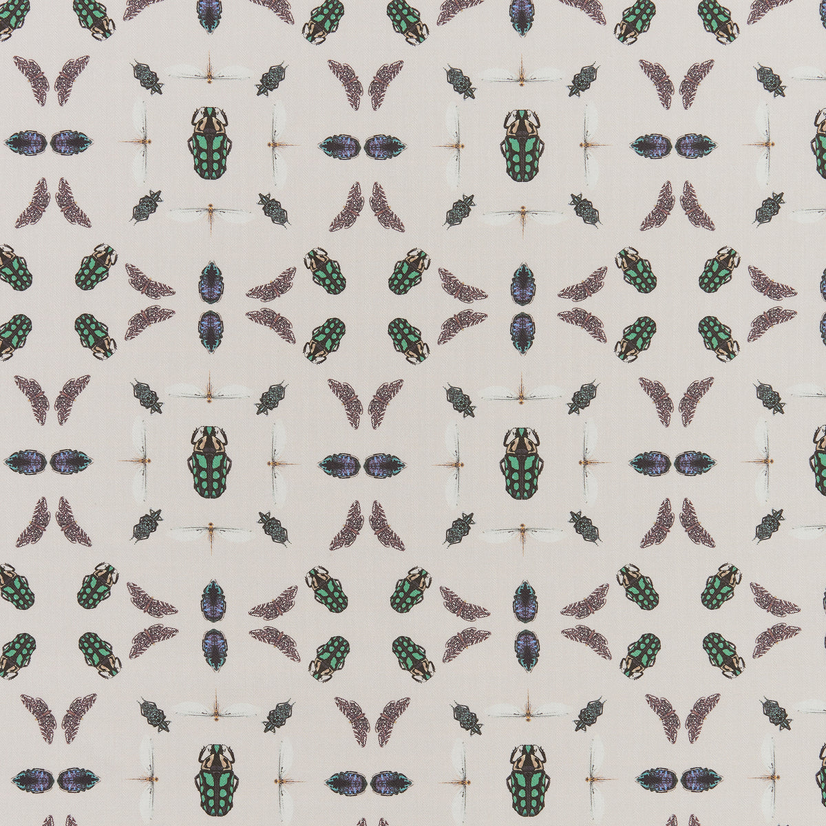 Emeralds Fabric by Jennifer Shorto in Green