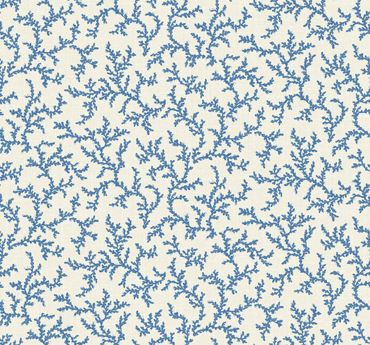 Seabrook French Country Corail Wallpaper - Denim Wash