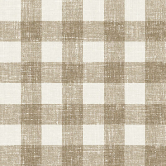 Seabrook French Country Bebe Gingham Wallpaper - Driftwood