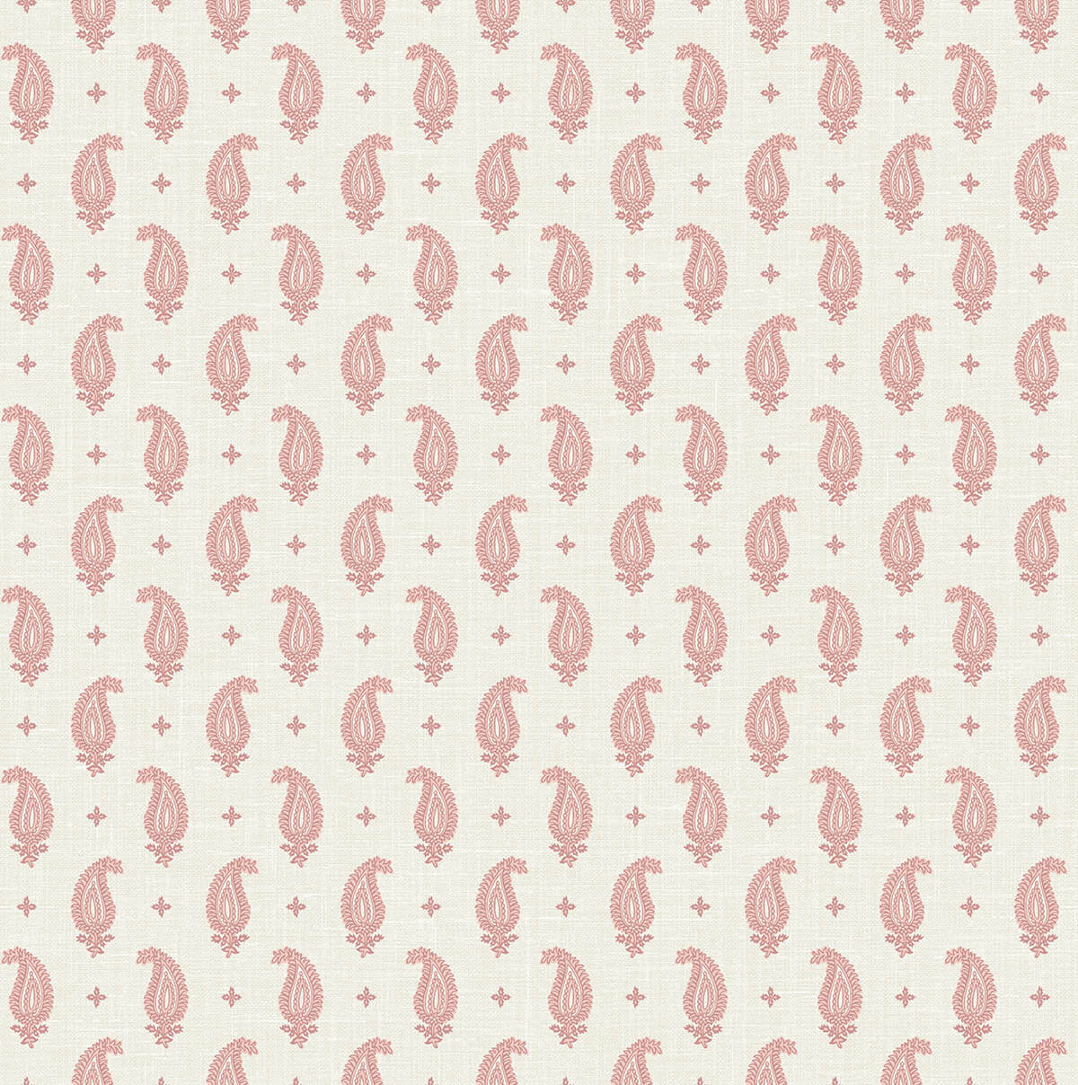 Seabrook French Country Maia Paisley Wallpaper - Rustic Rouge