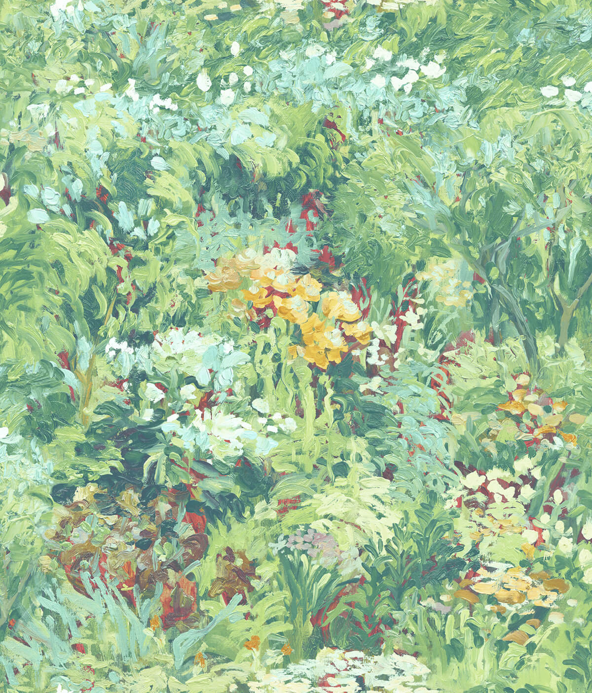 Seabrook French Impressionist Floral Wallpaper - Green