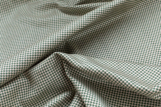 Chequerboard Stitch Fabric by Flora Soames in Sage