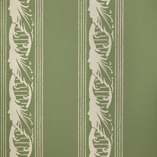 Palantine Stripe Grande Wallpaper by Flora Soames in Carciofo