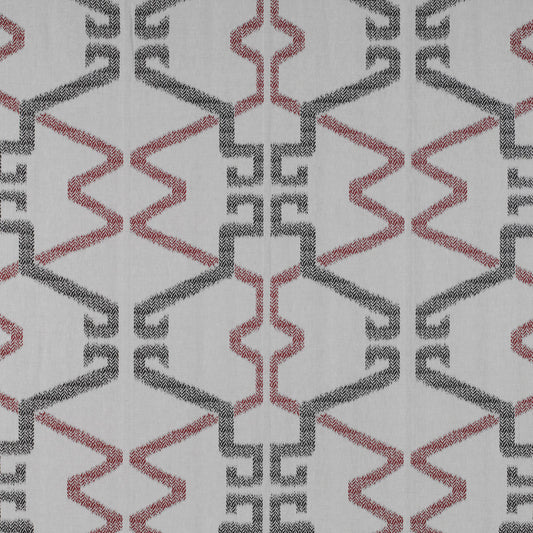 Caprera Fabric by Gaston y Daniela in Onyx/Rojo