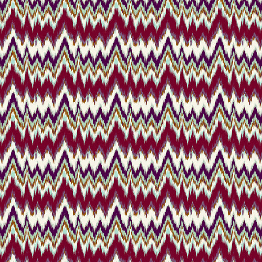 Cala Figuera Fabric by Gaston y Daniela in Berenjena/Verde