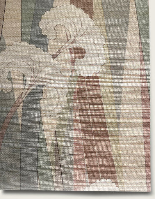 Garden of Eden Grasscloth Wallpaper Mural by Aux Abris in Paradise