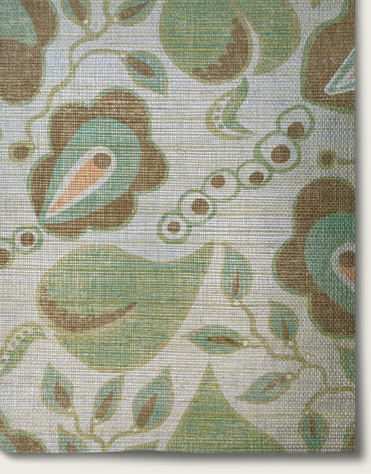 Helene Wallpaper by Aux Abris in Seedling