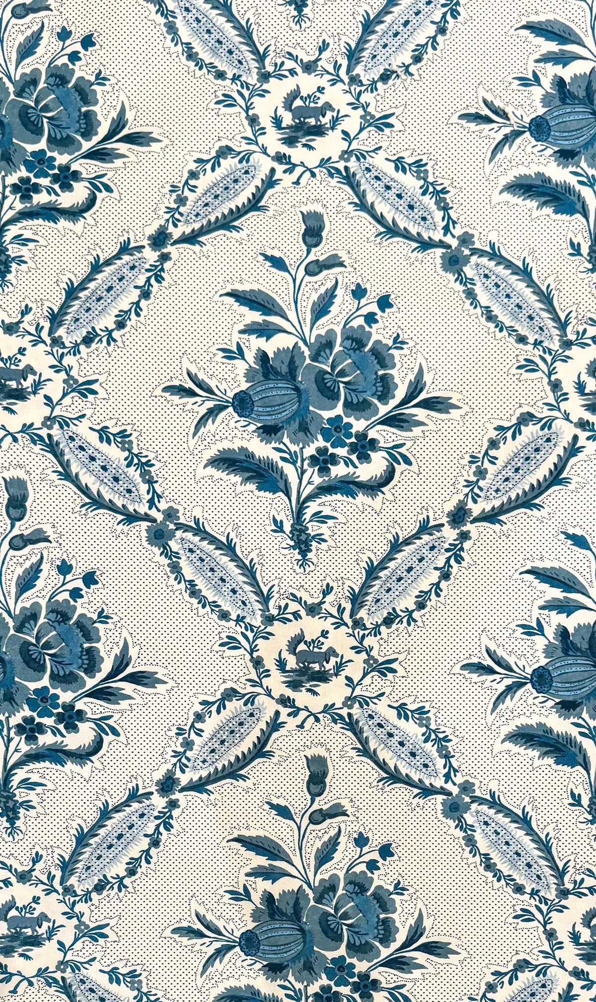 St Julien Fabric by Fleurons d'Hélène in Lagoon