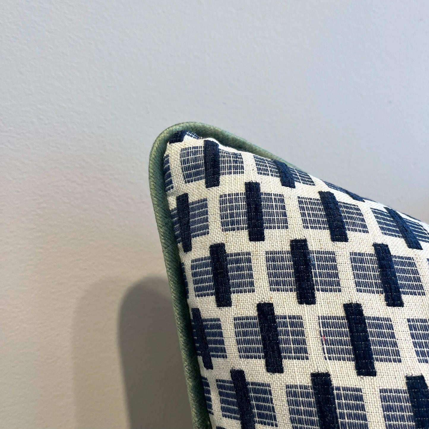 Blue Square Throw Pillow