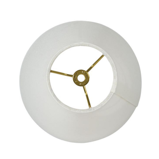 Tapered Deep Empire style Hardback Lamp Shades - Ivory Color, Microfiber Chiffon material, image 2 of 3