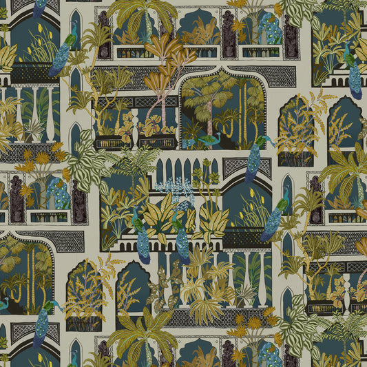 Peacock Arches Wallpaper by Josephine Munsey in 21