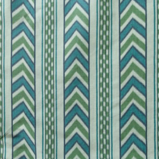 Kamil Stripe Fabric by Titley & Marr in Teal & Linden