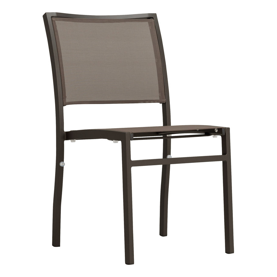 Koko II Stackable Mesh Side Chair by JANUS et Cie in Bronze/Taupe
