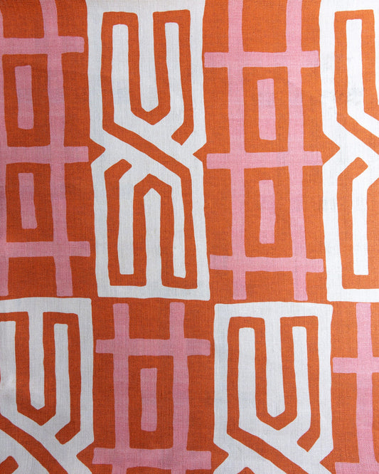 Kuba Fabric by Titley & Marr in Paprika & Rose