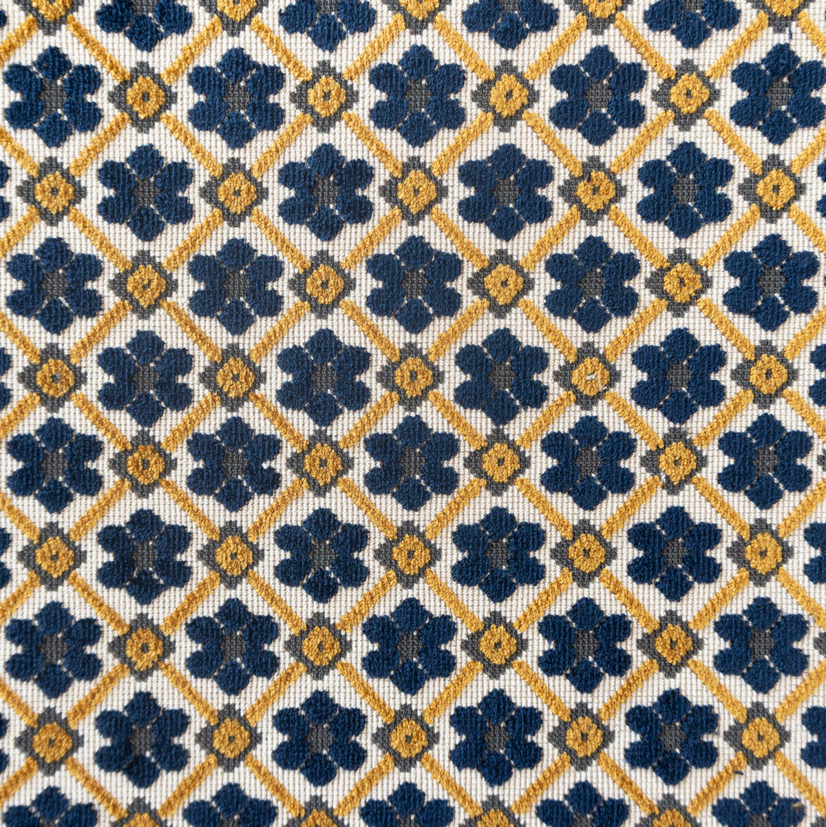 Fruela Fabric by Gaston y Daniela in Navy/Ocre