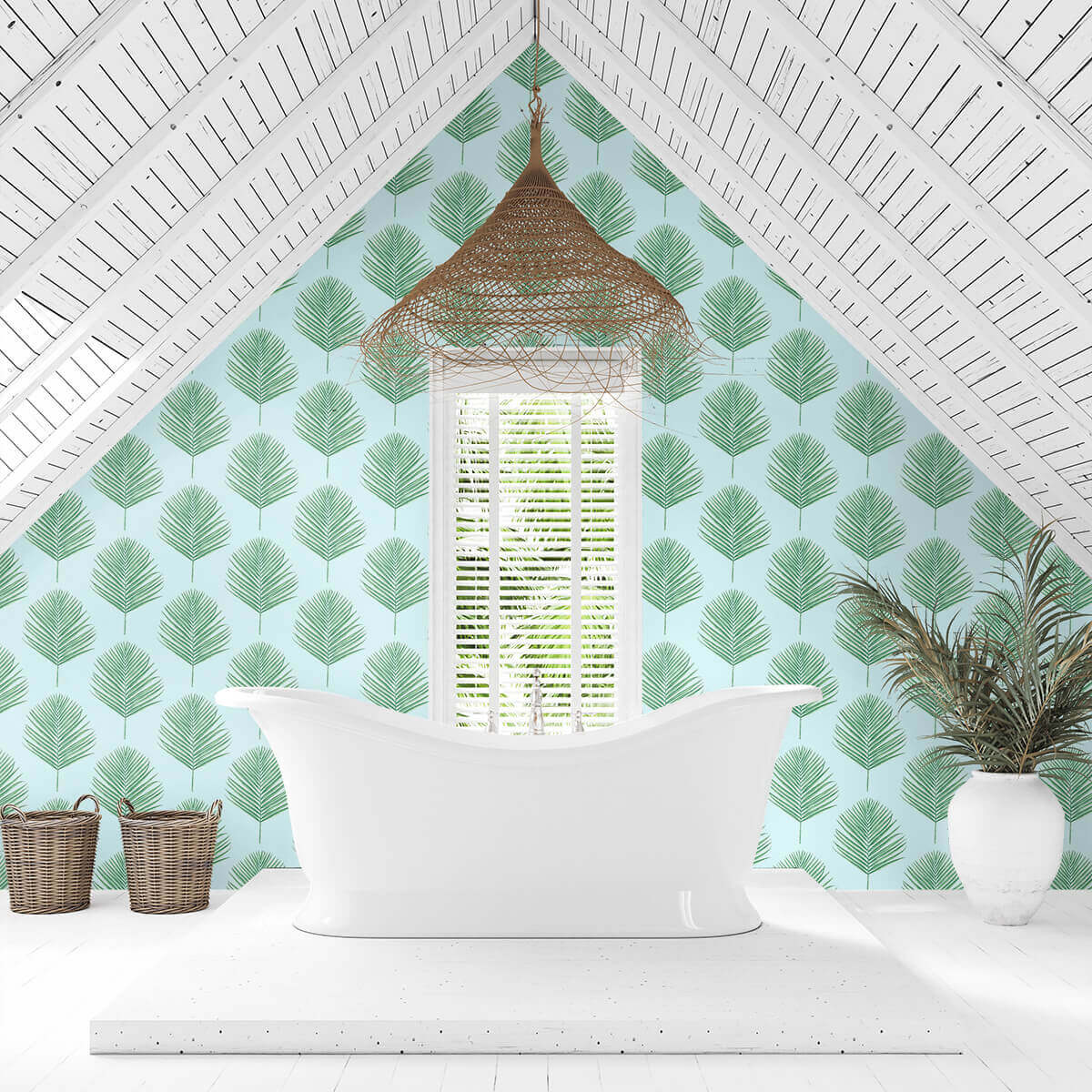 Maui Palm Peel & Stick Wallpaper